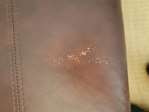 Damaged Sofa Caused By Flea Sprays