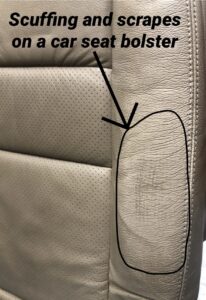 Scuffing and Scrapes On A Car Seat Bolster